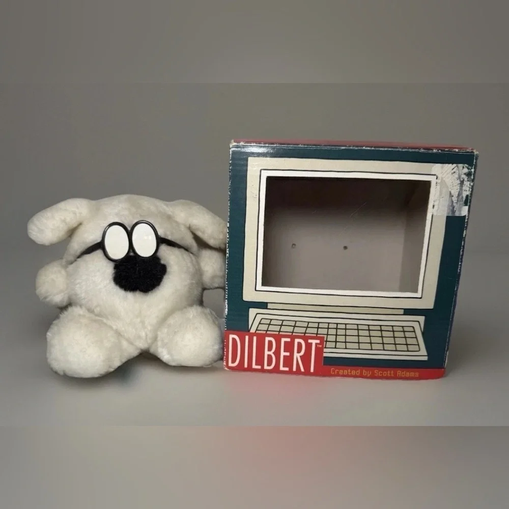 DILBERT DOG DOGBERT WITH ORIGINAL BOX PLUSH STUFFED ANIMAL 4
